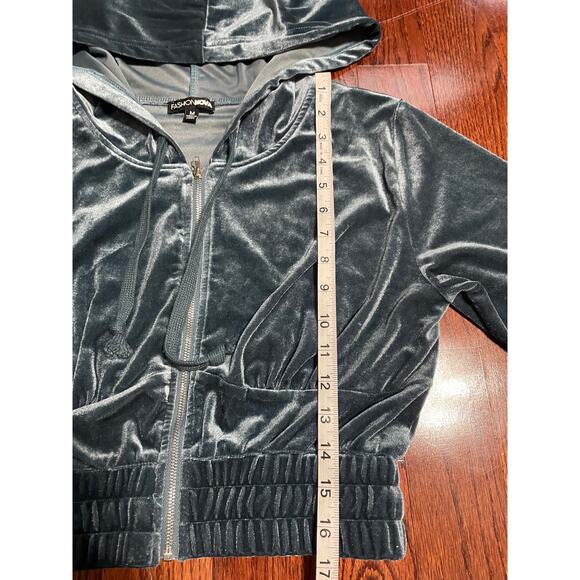 Fashion Nova Blue VelourTrack Suit Size M - Picture 5 of 10